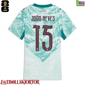 Portugal Joao Neves #15 Bortatröja Dam VM 2026 Kortärmad